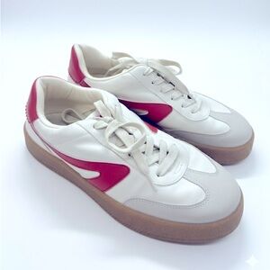 DV by Dolce Vita White and Red Sneakers